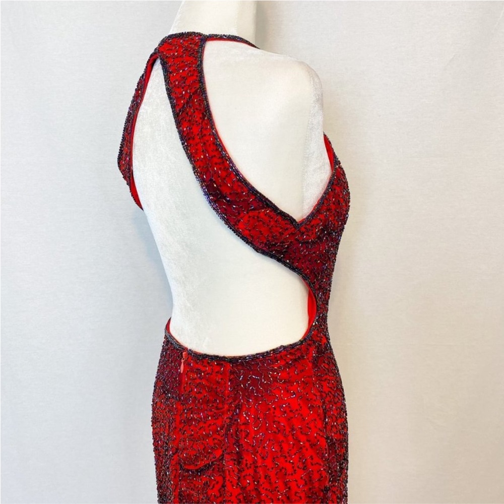 Vintage Cache Beaded Backless Gown - Picture 10 of 12